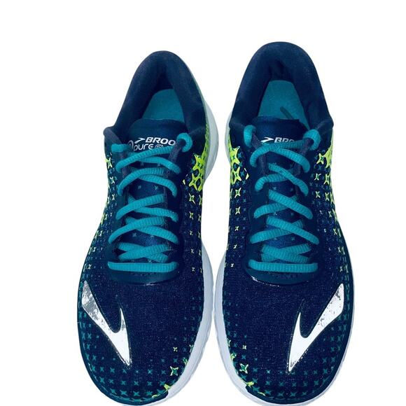 Brooks Pureflow 5 Blue Yellow 3D Fit Print Running 120291B166M Women's Size 7 - Picture 2 of 6